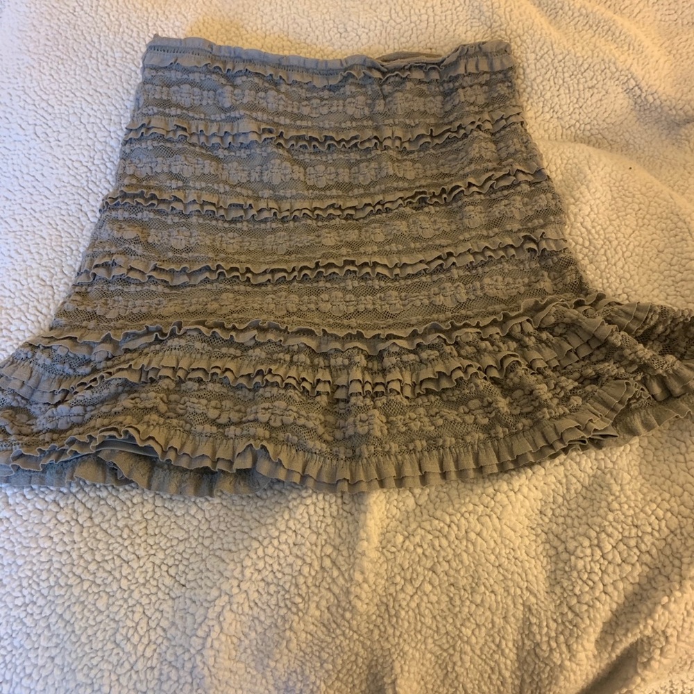 Max Studio Gray Lace Mini-skirt